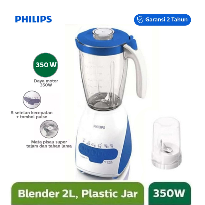 Philips Blender Plastik - HR2115/30 biru